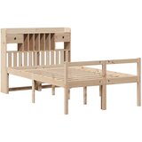 Krevet s regalom za knjige bez madraca 135x190 cm od borovine | Eponuda.com