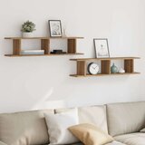 vidaXL Stenske police 2 kosa artisan hrast 90x18x20 cm inž. les | Shoptok.si