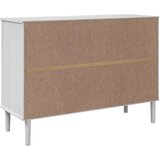 vidaXL Komoda SENJA videz ratana bela 112x40x80 cm trdna borovina | Shoptok.si