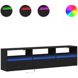  Zidni TV ormarić s LED rasvjetom crni 180x31x45 cm | shoptok.hr