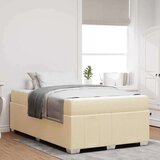  Konstrukcija postelje z vzmetnico krema 120 x 190 cm blago, (5000123572) | Shoptok.si