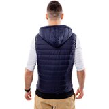 Glano Men's Quilted Vest with Hood - navy | Shoptok.si