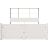 vidaXL Krevet s regalom z knjige bez madraca bijeli 140x200cm borovina | shoptok.hr