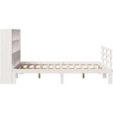 vidaXL Knjižna postelja brez vzmetnice bela 160x200 cm trdna borovina | Shoptok.si