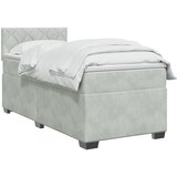  Boxspring krevet s madracem Svjetlosiva 90 x 200 cm Baršun | shoptok.hr