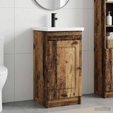  Kupaonski umivaonik s sudoperom Staro drvo 42 x 40 x 84,5 cm | shoptok.hr