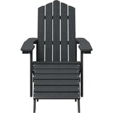  Stolica Adirondack s osloncem za noge HDPE antracit | shoptok.hr