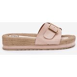 Boto Women's Platform Sandals With Golden Buckle Beige Selira | ePonuda.com