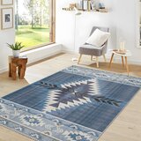 Mila Home modra pralna preproga 120x180 cm ethnic geo – | Shoptok.si