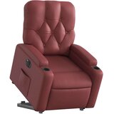  Električni naslonjač na podizanje umjetna koža crvena boja vina | shoptok.hr
