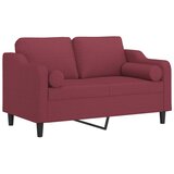  Dvosjed s ukrasnim jastucima boja vina 120 cm od tkanine | shoptok.hr
