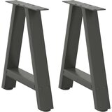 vidaXL noge kavne mizice a-oblika 2 kosa antracit 38x(42-43) cm jeklo | Shoptok.si