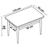 Hanah home Trpezarijski sto Han White Marble White | ePonuda.com
