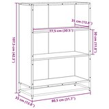 Ormarić za knjige boja hrasta 80,5x35x107,5cm konstruirano drvo | shoptok.hr