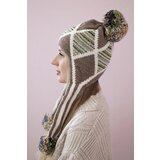 Kesi Women's cap with long ears Eunika K322 cappuccino+ecru | shoptok.hr