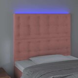  Posteljno vzglavje roza 80x5x118/128 cm žamet, (20932380) | Shoptok.si