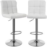 Songmics Set barskih stolov z naslonom 38x44,5x115 cm Bela, (5000302419) | Shoptok.si