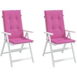  Vrtni jastuci za stolice 2 kom ružičasti 120x50x3 cm od tkanine | shoptok.hr