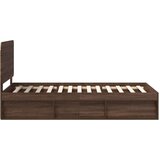  Konstrukcija postelje Rjav hrast 75 x 190 cm Masivno borovo les, (5000102454) | Shoptok.si