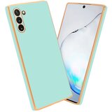 Cadorabo Ohišje, združljiv s Samsungom v sijajni metini zeleni barvi - Zlato - zaščitni pokrov iz fleksibilnega silikona TPU in z zaščito pred kamero, (20593790) | Shoptok.si