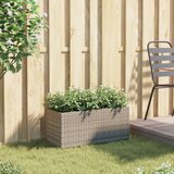  Vrtna sadilica s 2 posude siva 72 x 30 x 32 cm od poliratana | Shoptok.si