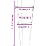  Kolci za vrtne biljke s 3 prstena 5 kom zeleni 60 cm čelični | Eponuda.com