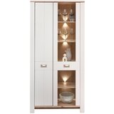 Hom`in vitrina, siva, barve hrasta | Shoptok.si