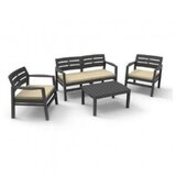 Ipae-progarden Baštenska plastična garnitura sa Java jastucima antracit OUTLET | ePonuda.com