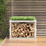 Vanjski držač za cjepanice bijeli 108x52x74 masivna borovina | shoptok.hr