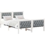  Konstrukcija postelje z vzglavjem Svetlo siva 150 x 200 cm, (5000084665) | Shoptok.si
