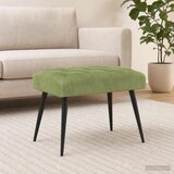  Klupa s gumbastim tkanjem Svijetlo zelena 60 x 40 x 45 cm | shoptok.hr