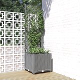  Vrtna sadilica s rešetkom svjetlosiva 40 x 40 x 136 cm PP | shoptok.hr