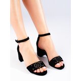 W. POTOCKI Suede heeled sandals Potocki black Cijene