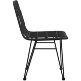  Vrtne stolice 2 kom crne 48 x 62 x 84 cm od PE ratana | shoptok.hr