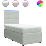 Box spring krevet s madracem svjetlosivi 100x200 cm baršunasti | shoptok.hr