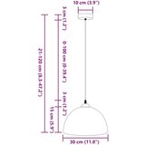 vidaXL Viseće svjetiljke 2 kom podesive visine E27 crne Ø 30 cm metal | shoptok.hr