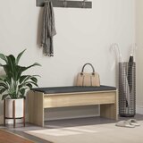  Klupa za hodnik s jastukom Sonoma hrast 103 x 38 x 40 cm | shoptok.hr