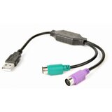 Gembird UAPS12-BK usb usb to 2 ports PS/2 adapter 30cm kabl, black | ePonuda.com