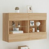 VidaXL Zidni TV ormarić s LED svjetlima boja hrasta 98 5x30x60 5 cm VidaXL Zidni TV ormarić s LED svjetlima boja hrasta 98 5x30x60 5 cm Slike