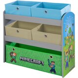Minecraft OTROŠKA POLICA 60/63,5/30 cm modra, siva, zelena, večbarvno | Shoptok.si