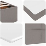 vidaXL Otomanski posteljni okvir z vzmetnicami taupe 200x200 cm blago | Shoptok.si