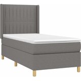  Krevet s oprugama i madracem tamnosivi 100 x 200 cm od tkanine | shoptok.hr