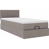  Otomanski krevet s madracem smeđesivi 100x200 cm tkanine | shoptok.hr