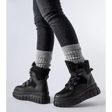 D/CEO Gemre Cervantes black ankle boots with chunky sole | Shoptok.si