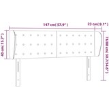  Uzglavlje s ušima ružičasto 147x23x78/88 cm baršunasto | shoptok.hr