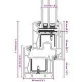 vidaXL Podrumski prozor "RISOR" 90x50 cm Okretno-nagibni DIN lijevi bijeli | shoptok.hr