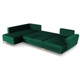 Cosmopolitan Design Zelena baršunasti sklopiva/s prostorom za odlaganje kutna garnitura (s lijevim kutom/u obliku slova "U") Kyoto – | shoptok.hr