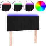 Maison Chic led posteljno vzglavje - vzglavna omarica - nočna omarica črno 90x5x78/88 cm žamet, (21712025) Cene