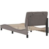  Posteljni okvir z LED brez vzmetnice Taupe 90x190cm Tkanina, (21791175) | Shoptok.si