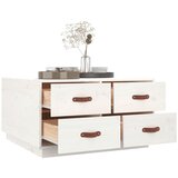 Stolić za kavu bijeli 80 x 80 x 45 cm od masivne borovine | Eponuda.ba